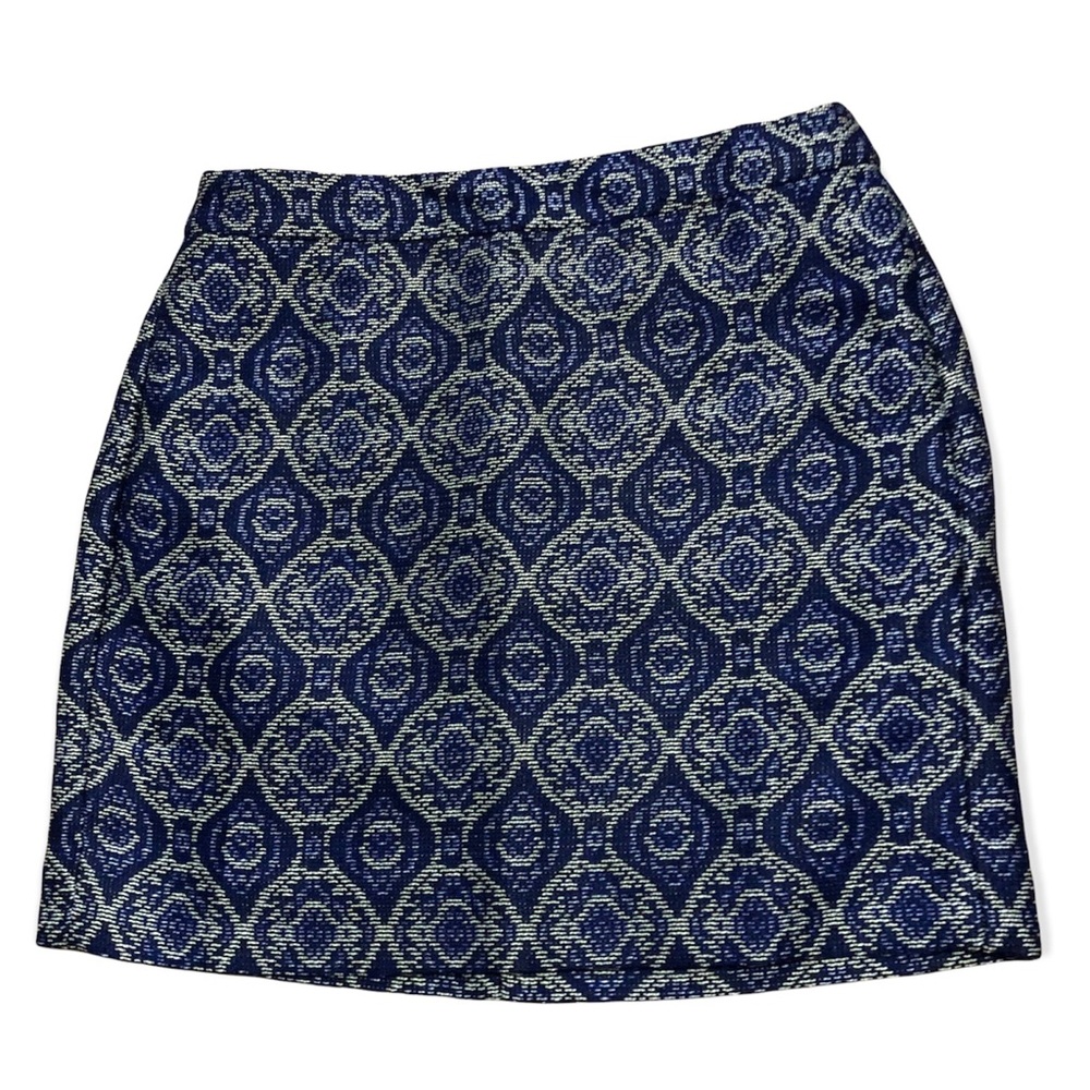 J. Crew Blue/Cream Women’s Skirt Sz‎ 4